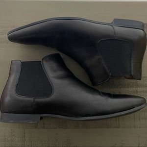 Mens Chelsea Boots in Leather Black - Size 11